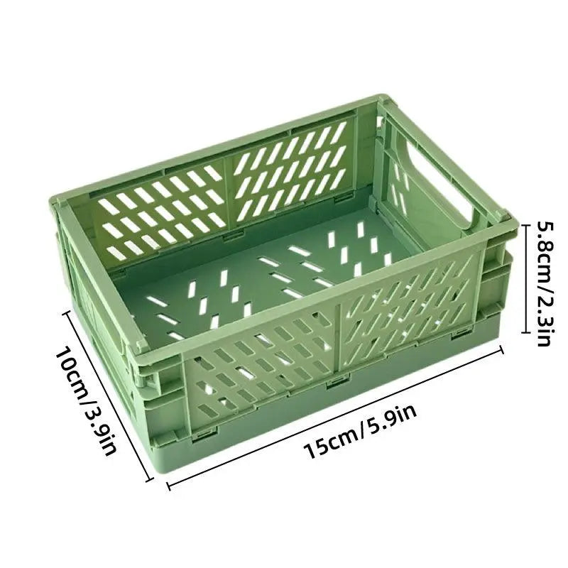 4PCS Collapsible Plastic Storage Box Desktop Organizer Basket Storage Container Wholesale Hub