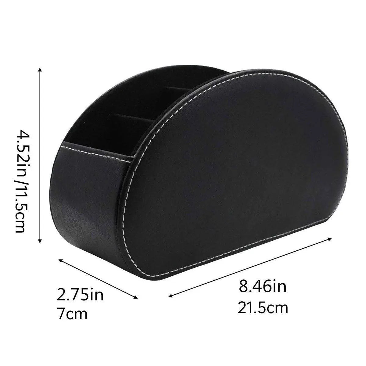 PU Leather Desktop Organiser Remote Control Office Cosmetic Storage Box Holder Wholesale Hub