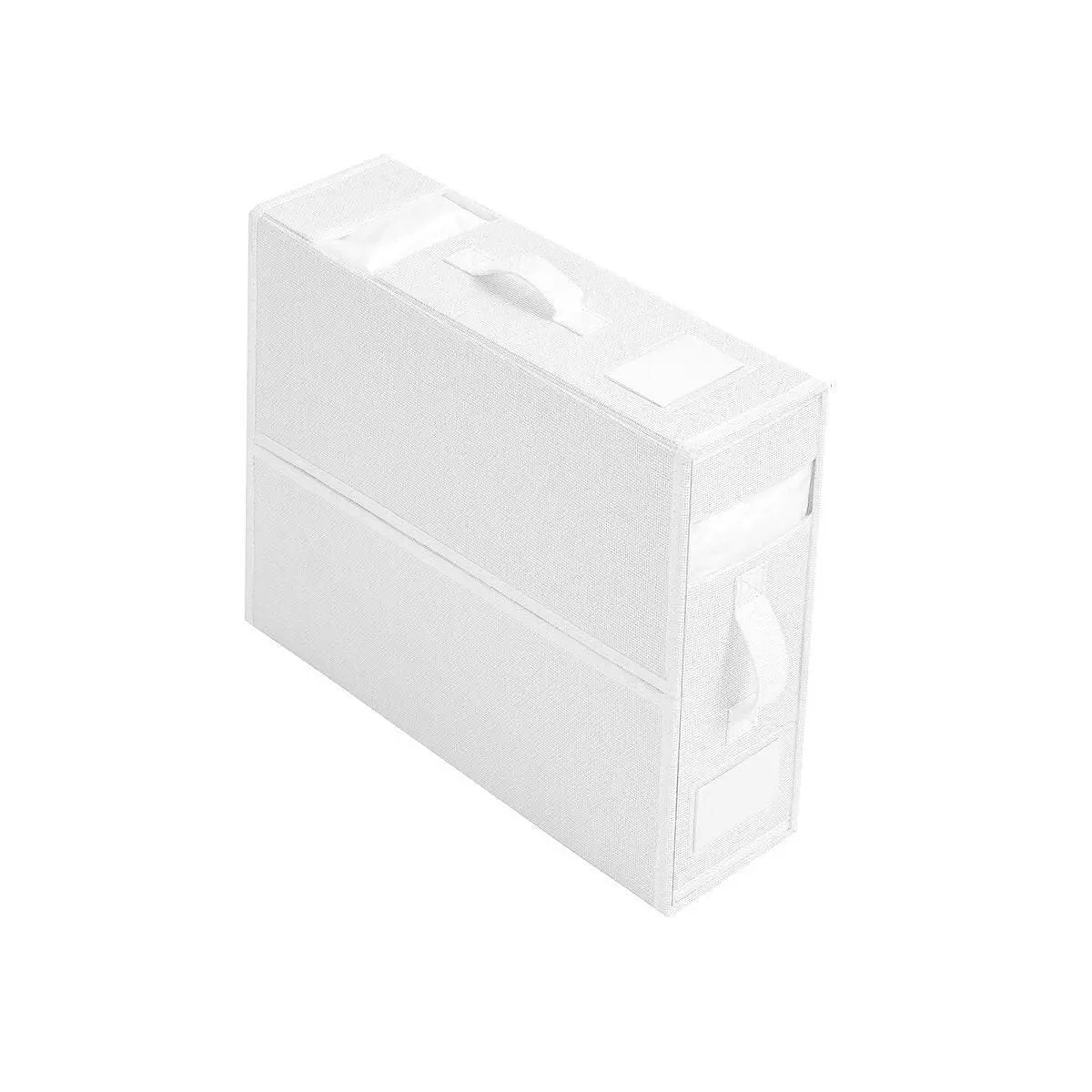 Fabric Storage Box Set Bedding Organizer Closet Blanket Quilt Storage Containers - White Wholesale Hub