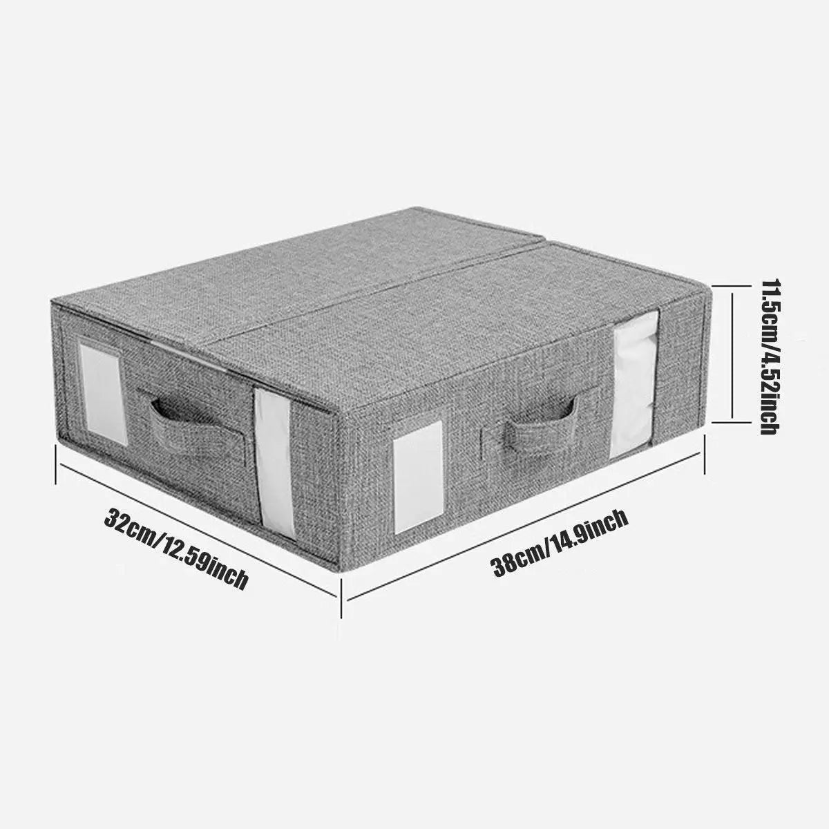 Fabric Storage Box Set Bedding Organizer Closet Blanket Quilt Storage Containers - White Wholesale Hub