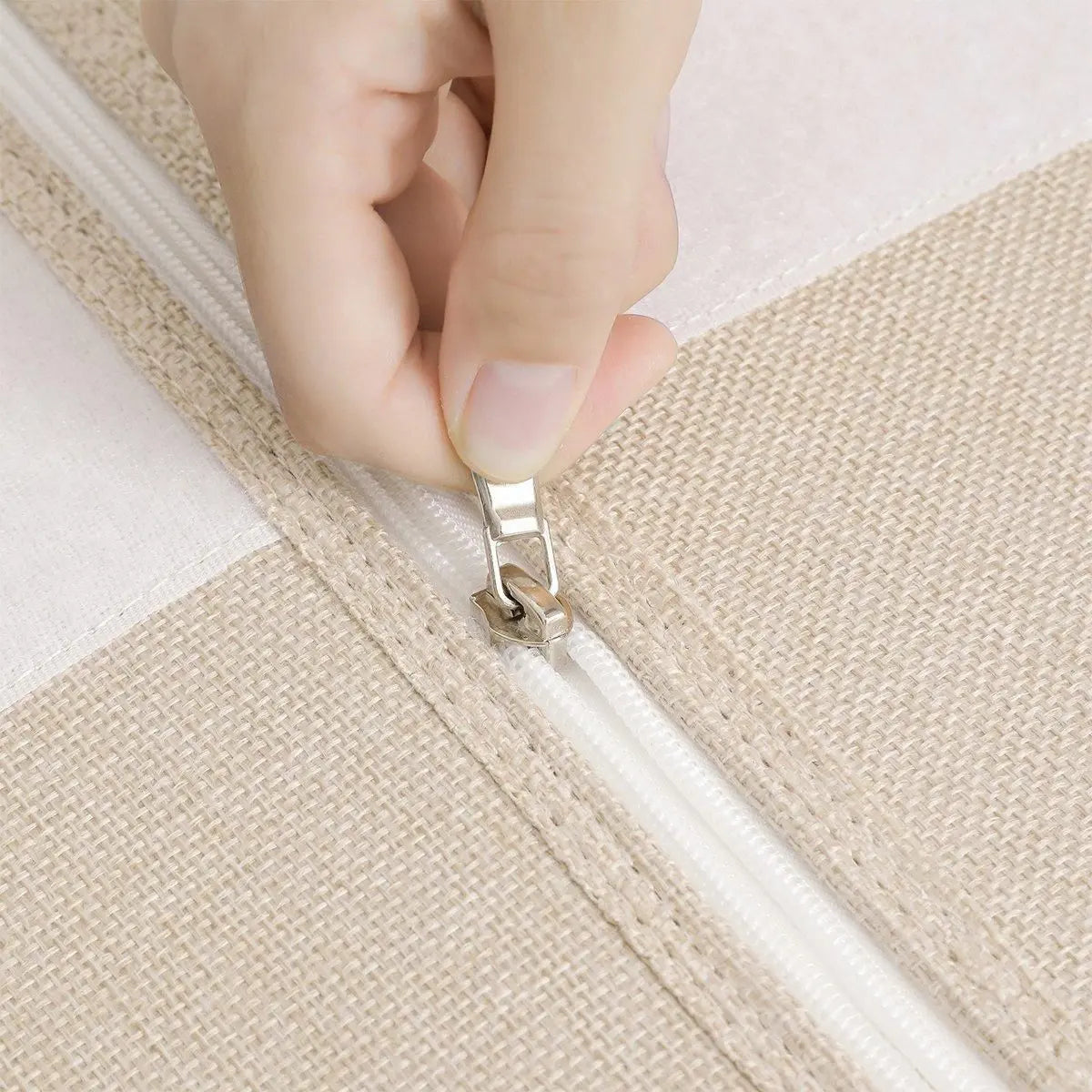 Fabric Storage Box Set Bedding Organizer Closet Blanket Quilt Storage Containers - White Wholesale Hub