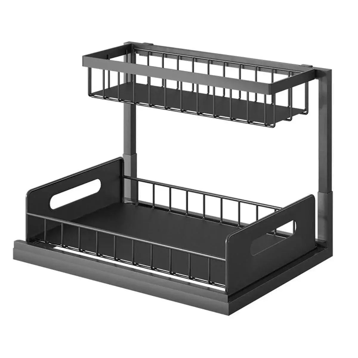 Removable Kitchen Cabinet Sink Storage Rack with Drawable Basket Organizer Shelf Wholesale Hub