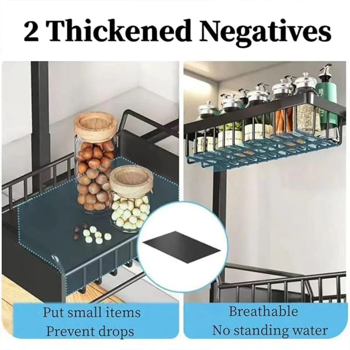 Removable Kitchen Cabinet Sink Storage Rack with Drawable Basket Organizer Shelf Wholesale Hub
