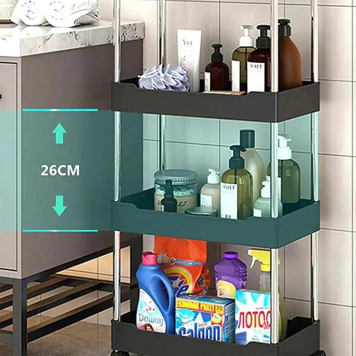 Multi Layer Rolling Storage Cart Kitchen Bathroom Organizer Shelf with Wheels - 4-White Wholesale Hub