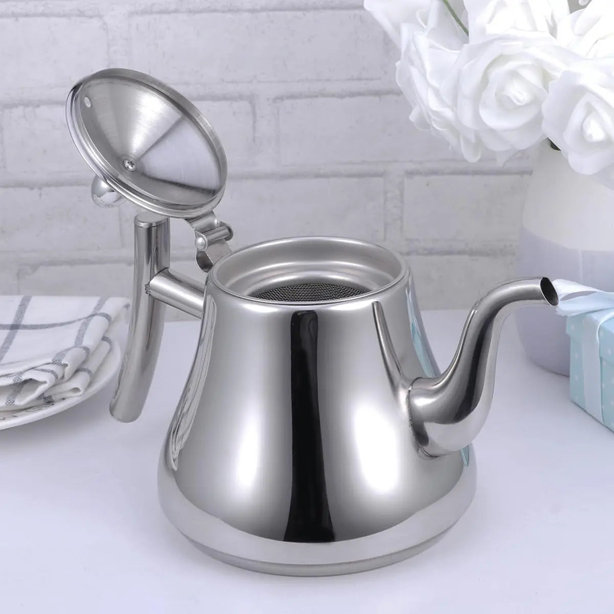 Thickened Stainless Steel Teapot Kettle With Strainer For Restaurant Hotel Use Wholesale Hub