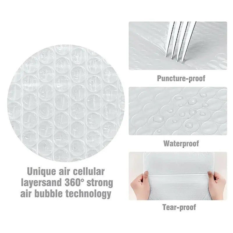 25PCS Poly Bubble Mailers Envelope Padded Bag White Cushioned Satchel 15 Sizes - 25PCS-15*40CM Wholesale Hub