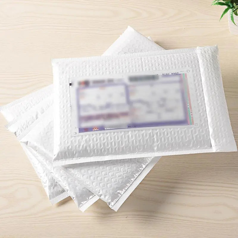 25PCS Poly Bubble Mailers Envelope Padded Bag White Cushioned Satchel 15 Sizes - 25PCS-20*24CM Wholesale Hub