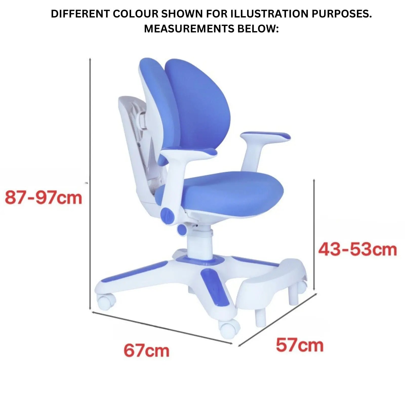 2x Ergonomic Children Kids Study Chairs Height Adjustable - Pink Wholesale Hub
