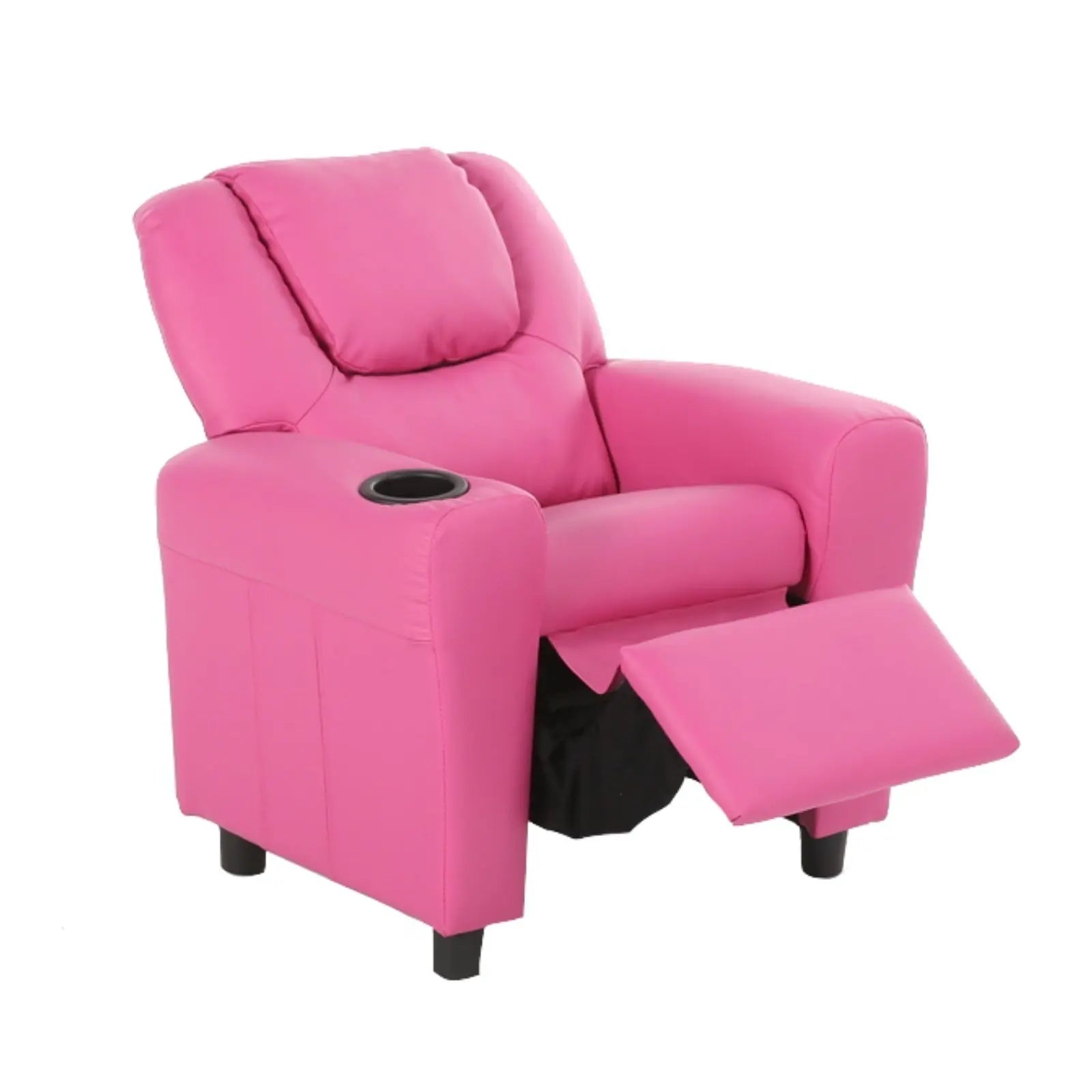 Oliver Kids Recliner Chair Sofa Children Lounge Couch PU Armchair - Pink Wholesale Hub
