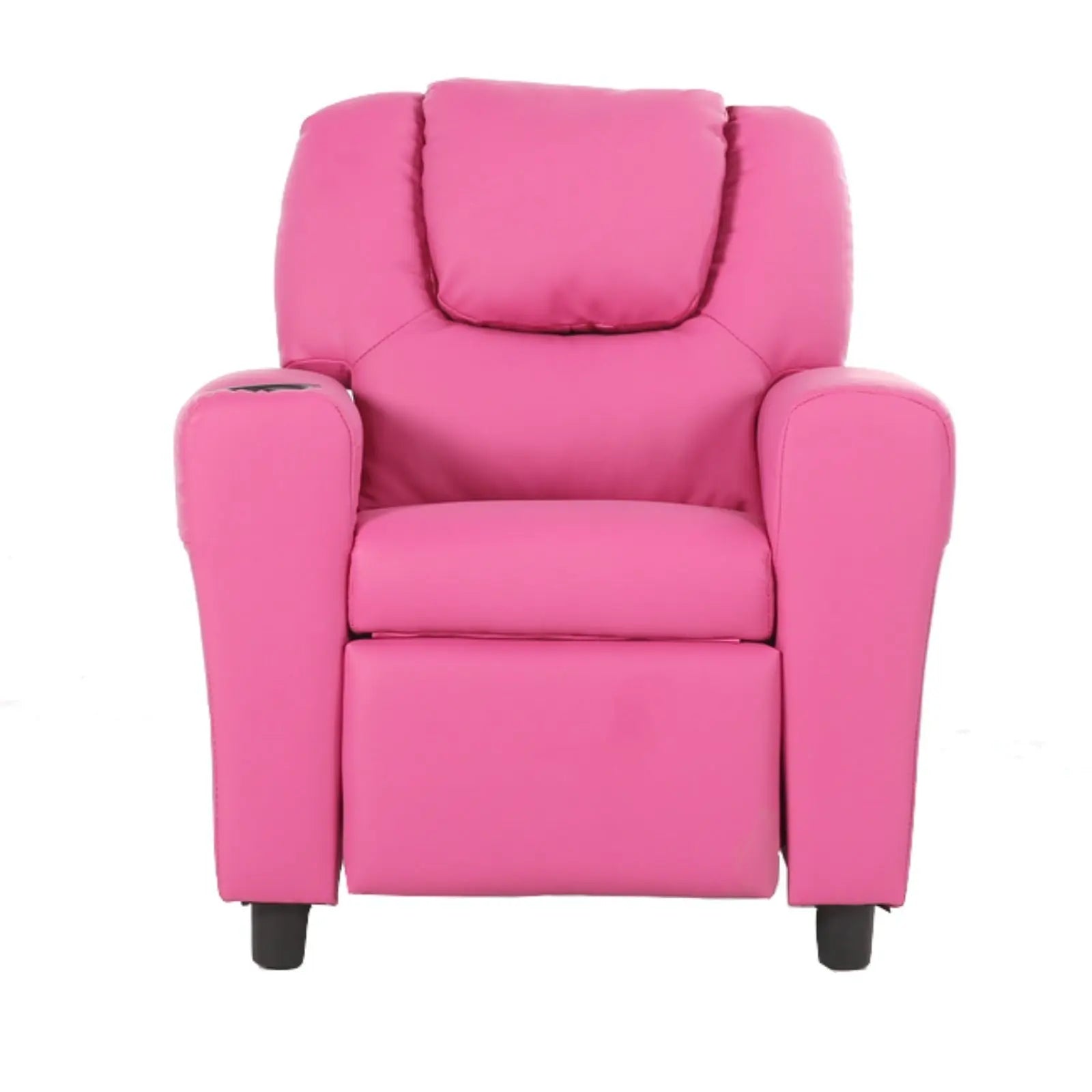 Oliver Kids Recliner Chair Sofa Children Lounge Couch PU Armchair - Pink Wholesale Hub