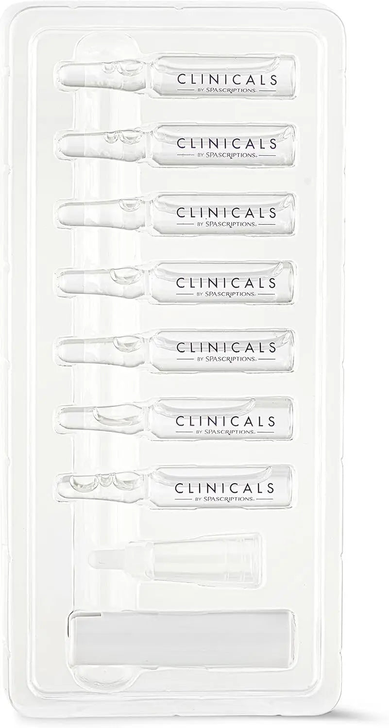 Spascriptions Clinicals Resurfacing Serum Ampoules 7-Pack 2.8ml Each Niacinamide Glycolic Acid PHAs Youthful Glow Wholesale Hub