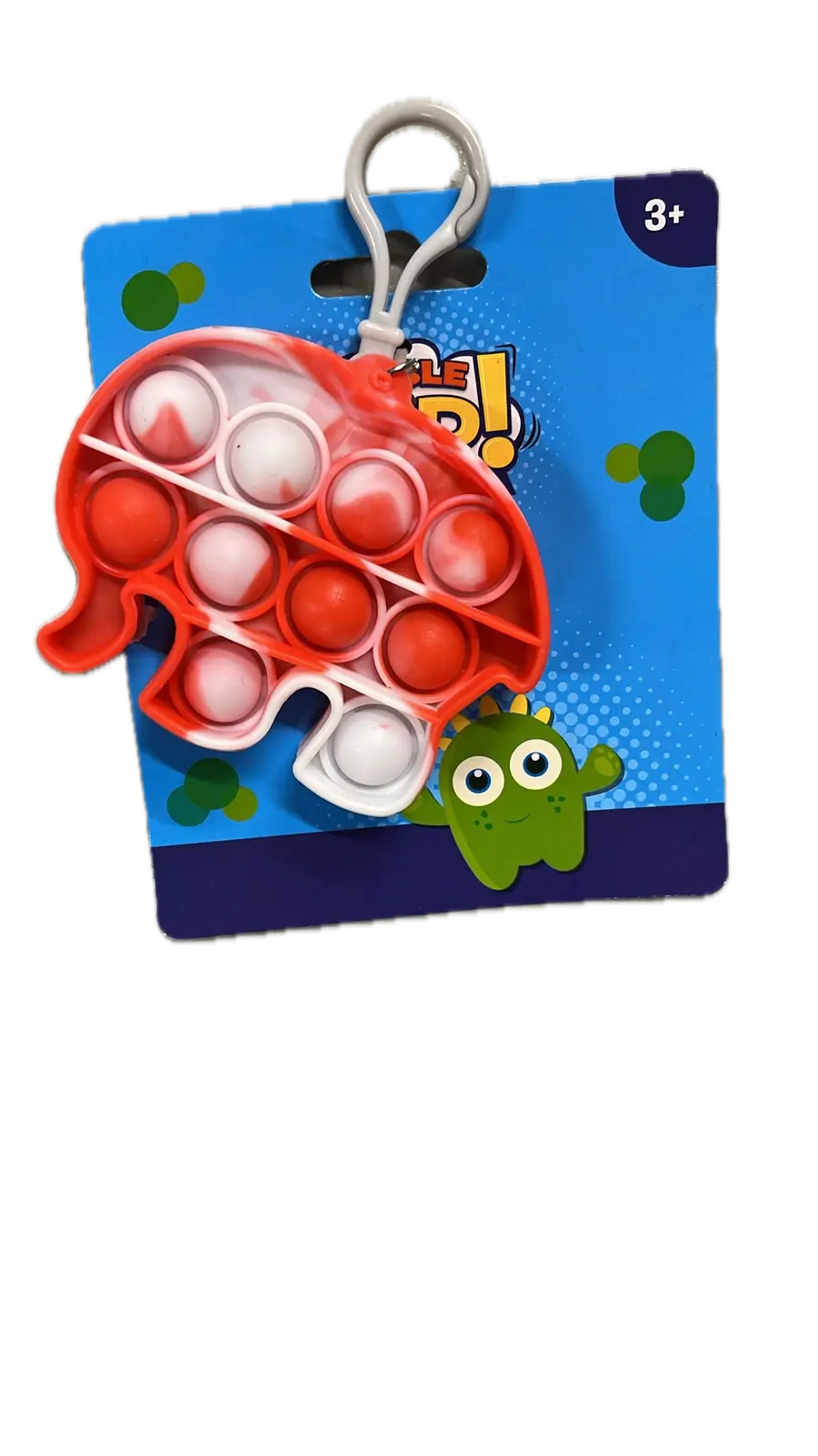 Push Bubble Pop It Fidget Keyring Squeeze Toy Sensory Silicone Stress Reliever Wholesale Hub