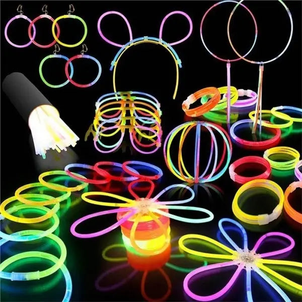 15 GLOW STICKS Party Light Glow In The Dark Rave BRACELETS Disco Bulk 20cm Wholesale Hub