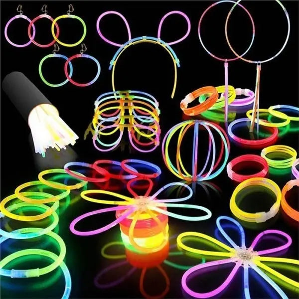15 GLOW STICKS Party Light Glow In The Dark Rave NECKLACE Disco Bulk Wholesale Hub