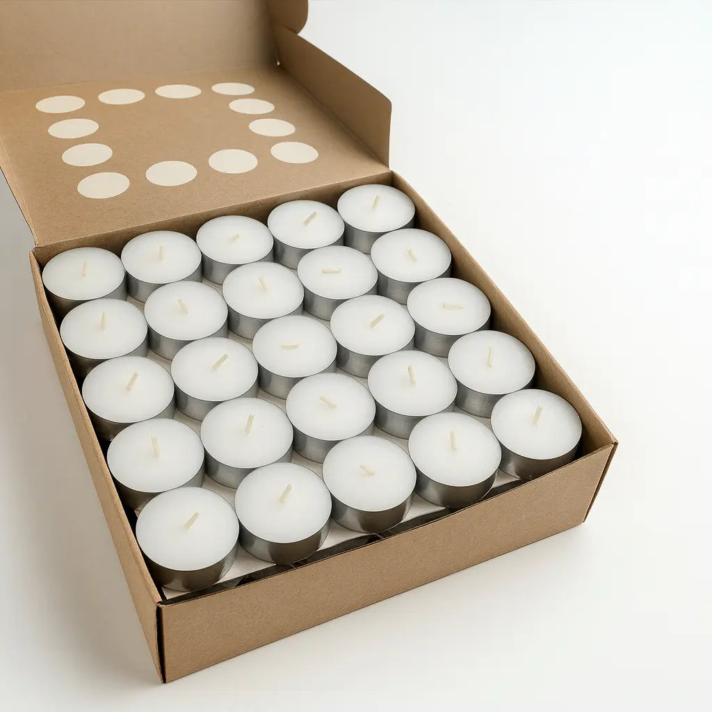 400pcs TEA LIGHT CANDLES 9 Hour Burn Tealight Wedding Smokeless Crystal Wax BULK Wholesale Hub