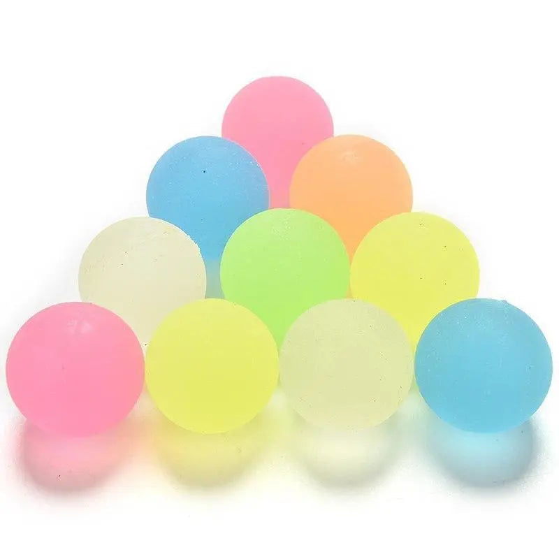 10pcs Large Frosted Rubber Bouncing Balls 60mm Mixed Colours Bulk w Storage Tub Wholesale Hub