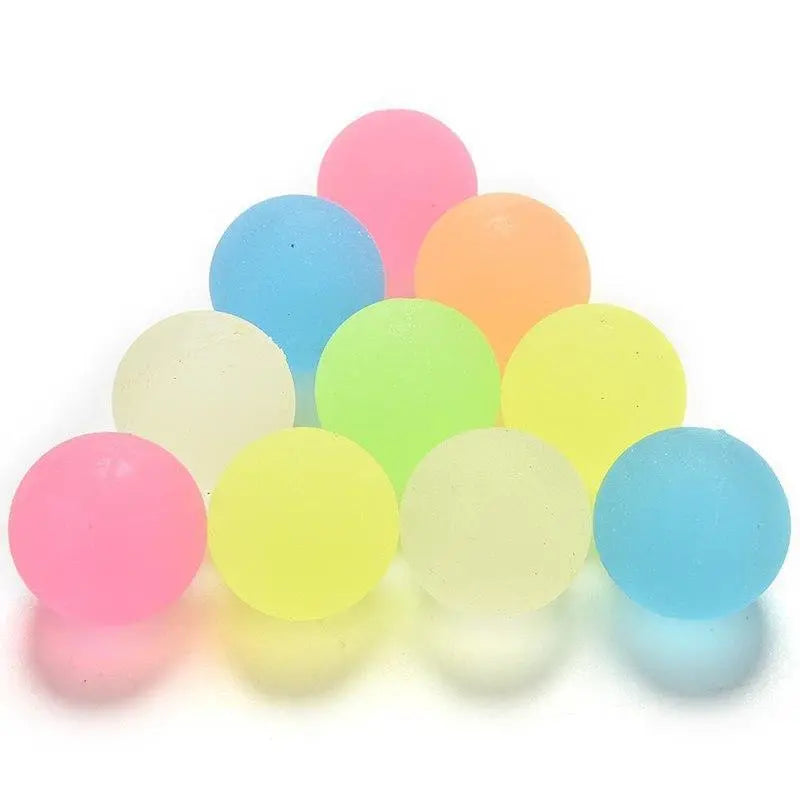 10pcs Large Frosted Rubber Bouncing Balls 60mm Mixed Colours Bulk w Storage Tub Wholesale Hub