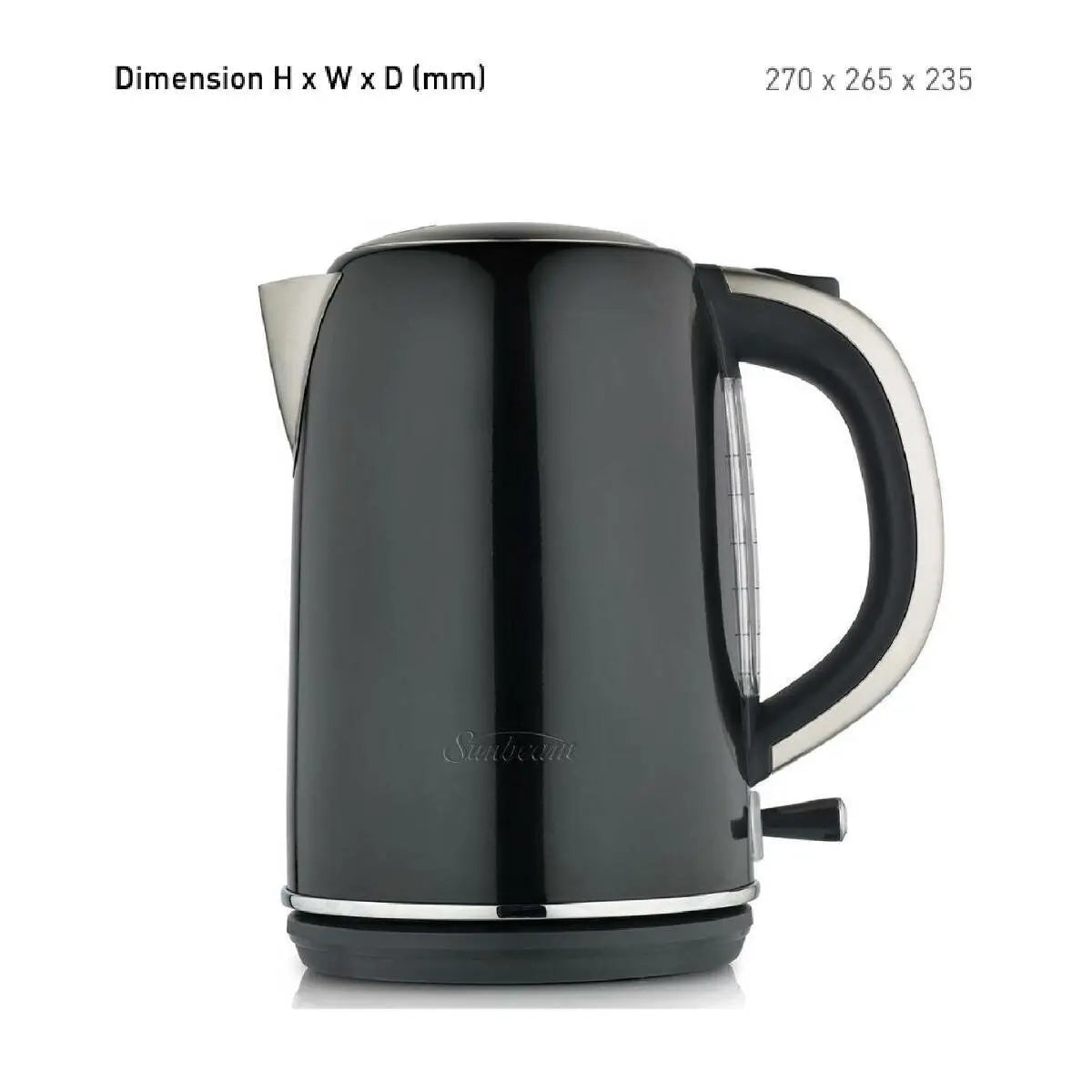 Sunbeam 1.7l Simply Stylish Black Fast Boil Cordless Kettle Wholesale Hub