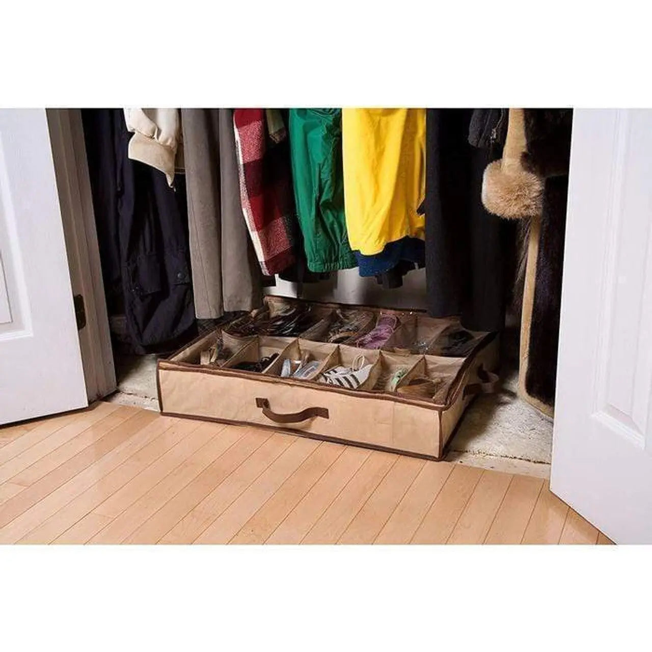 Shoe Organiser 12 Pair Under Bed Storage Zippered Breathable Wardrobe Closet Bag Wholesale Hub
