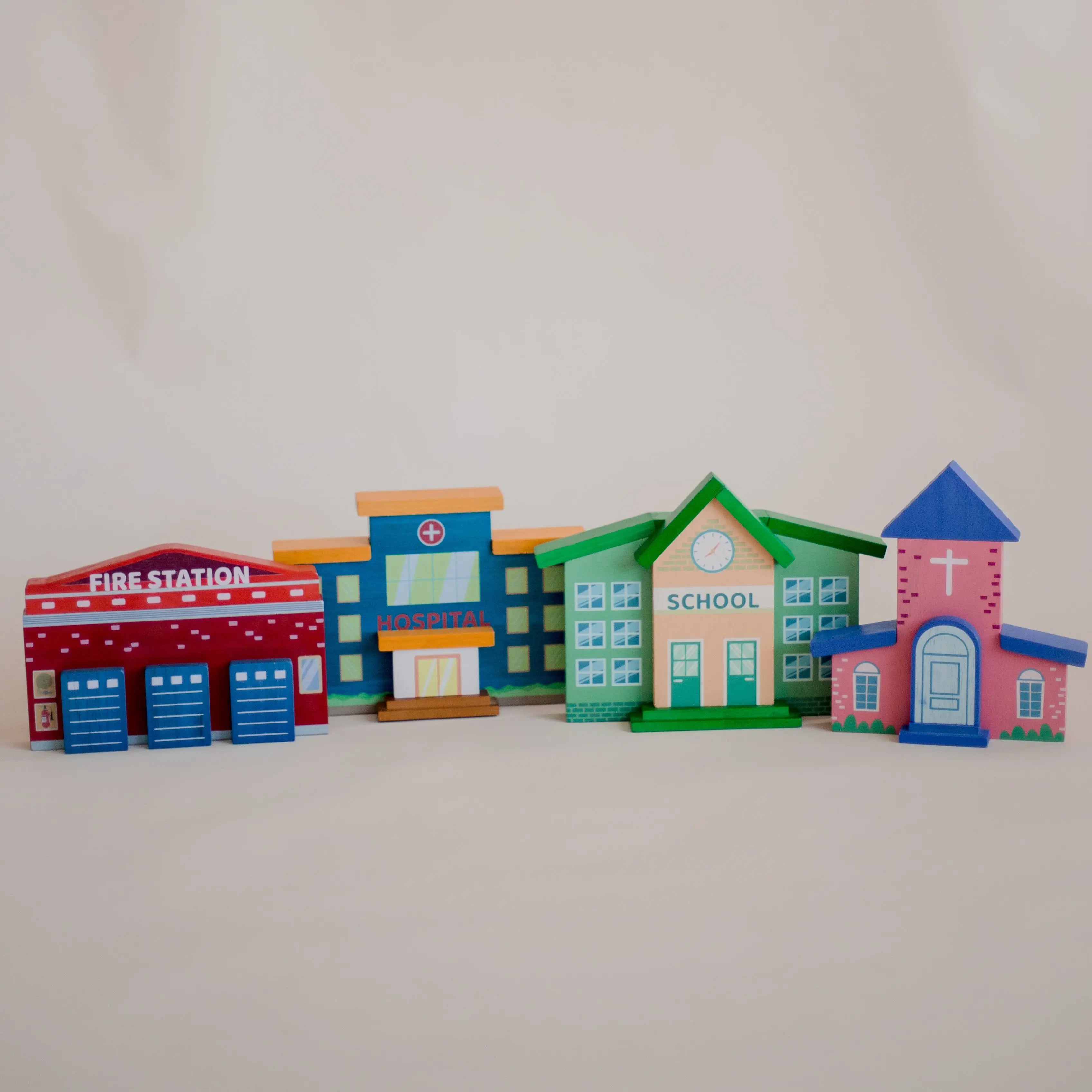 Street buildings set of 4 Wholesale Hub