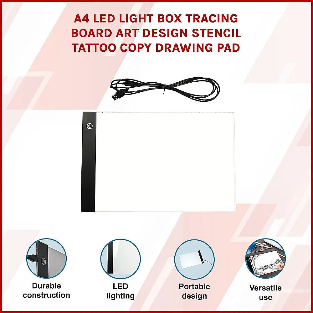 A4 LED Light Box Tracing Board Art Design Stencil Tattoo Copy Drawing Pad Wholesale Hub