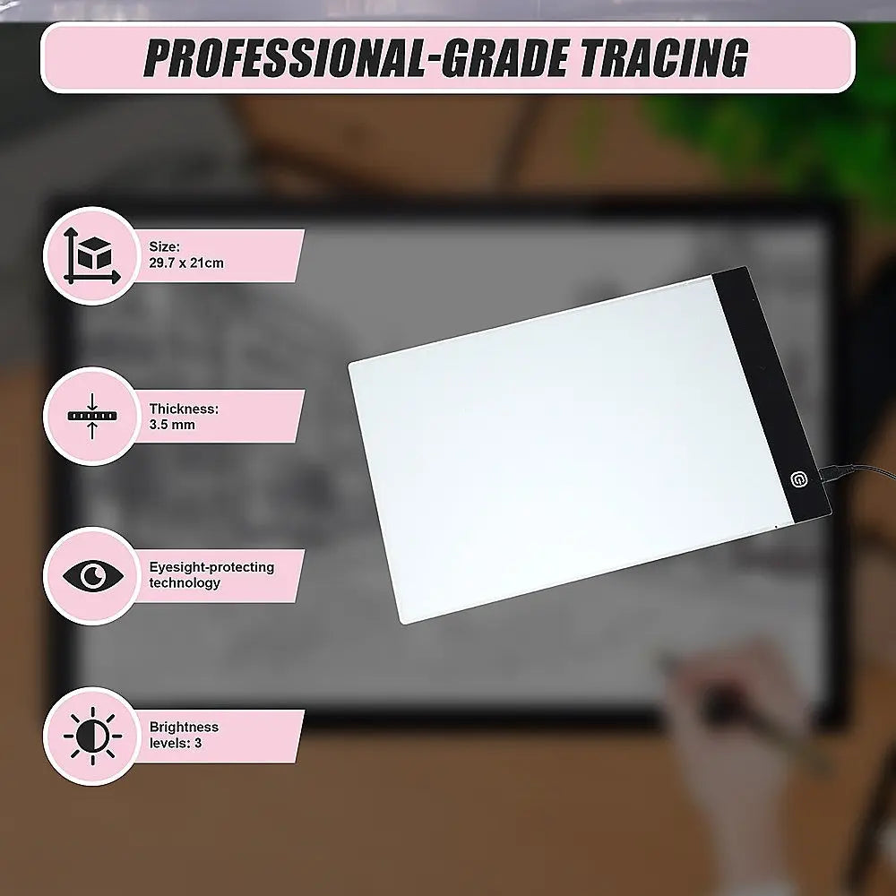 A4 LED Light Box Tracing Board Art Design Stencil Tattoo Copy Drawing Pad Wholesale Hub