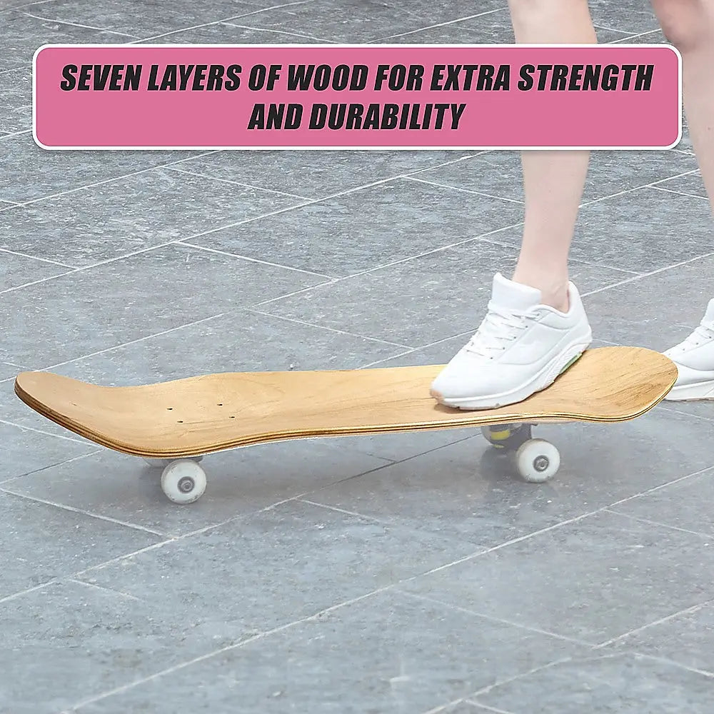 7 Layers Skateboard Deck Natural Wood Maple Double Concave Blank Skate Board DIY Wholesale Hub