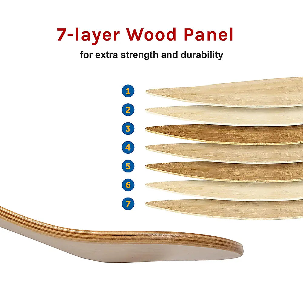 7 Layers Skateboard Deck Natural Wood Maple Double Concave Blank Skate Board DIY Wholesale Hub
