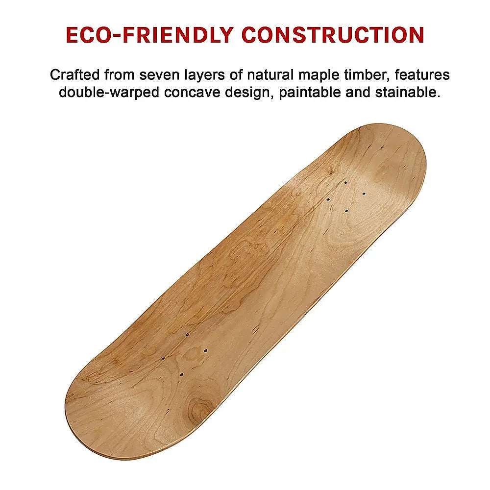 7 Layers Skateboard Deck Natural Wood Maple Double Concave Blank Skate Board DIY Wholesale Hub