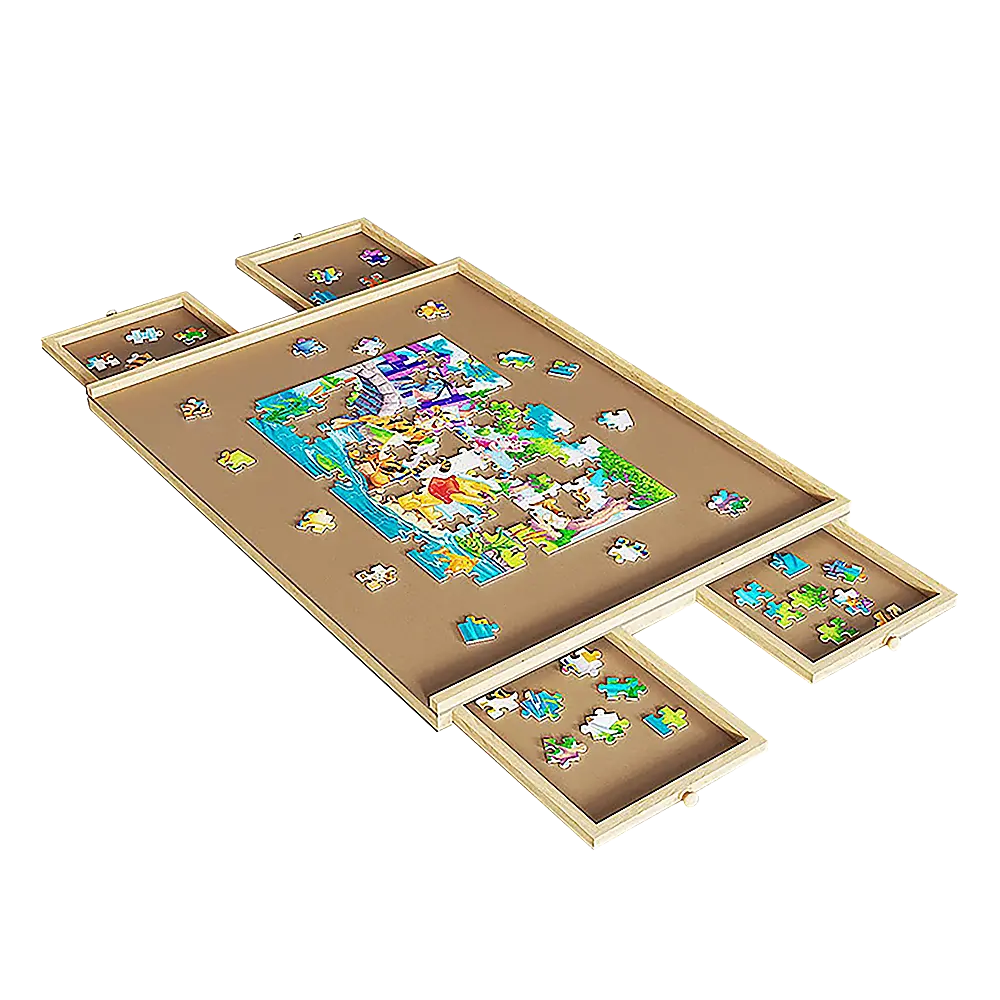 Wooden Jigsaw Puzzle Table Board Storage Table Tray Puzzle For Adult Kid Wholesale Hub
