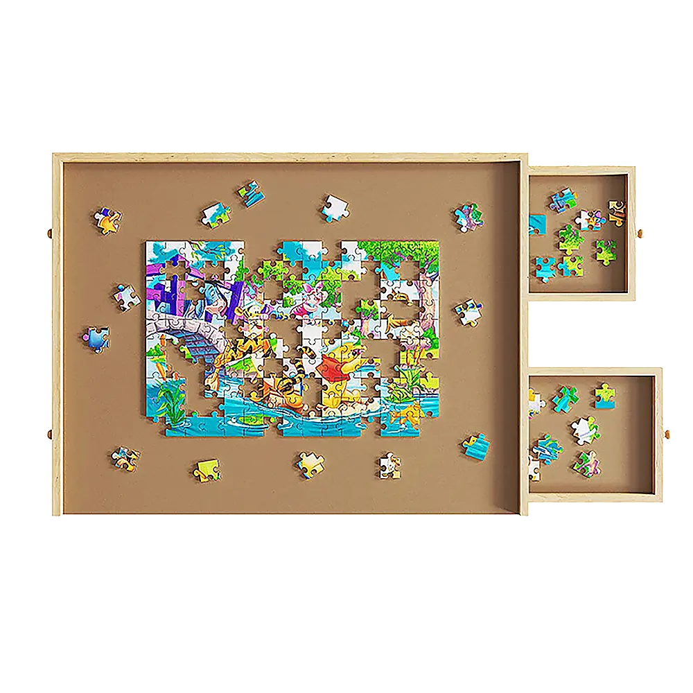 Wooden Jigsaw Puzzle Table Board Storage Table Tray Puzzle For Adult Kid Wholesale Hub