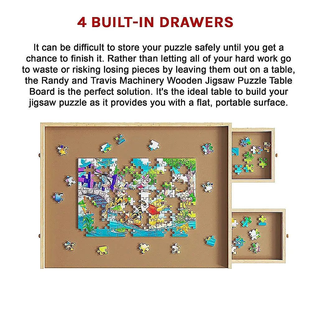 Wooden Jigsaw Puzzle Table Board Storage Table Tray Puzzle For Adult Kid Wholesale Hub