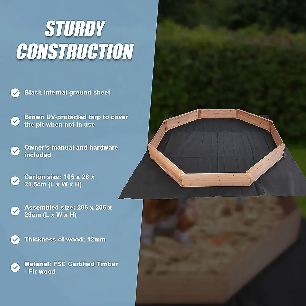 Kids Sand Pit Large Octagonal Wooden Sandpit Wholesale Hub