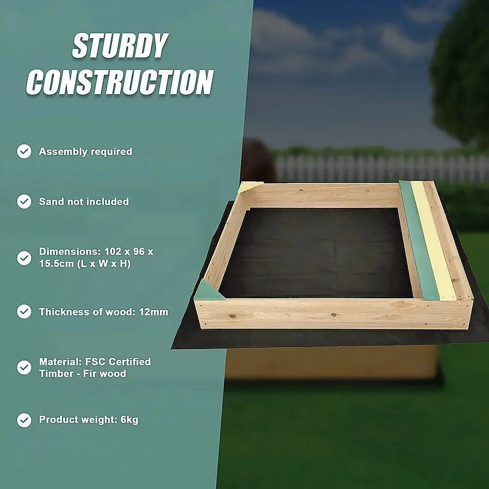 Wooden Kids Backyard Sandbox Children Outdoor Play Toy Sandpit Wholesale Hub