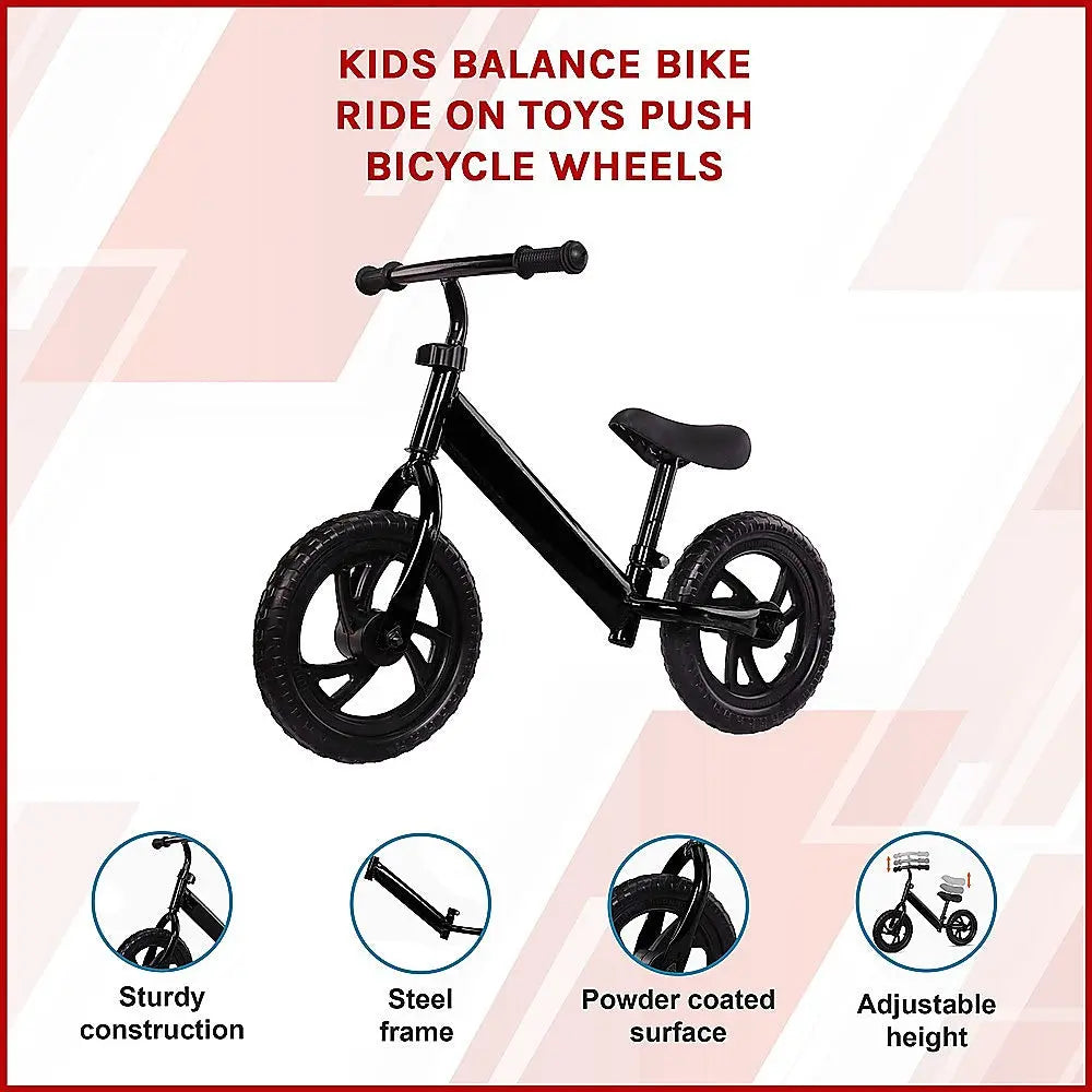 Kids Ride On Push Bike Balance Bicycle with Training Wheels for Toddlers Wholesale Hub