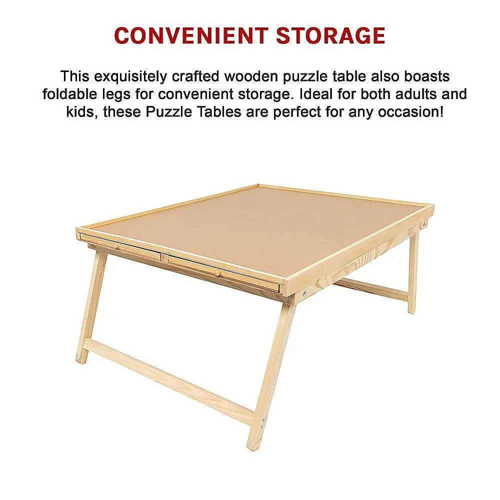 1500 Piece Wooden Jigsaw Puzzle Table – 67x87cm Puzzle Board with Folding Legs Wholesale Hub