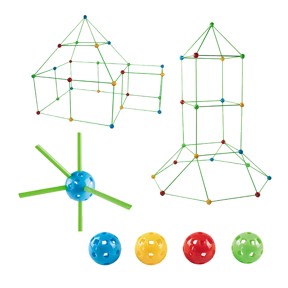217pcs Kids Construction Fort Building Kit Castles 3D Play House Tent Toys Wholesale Hub