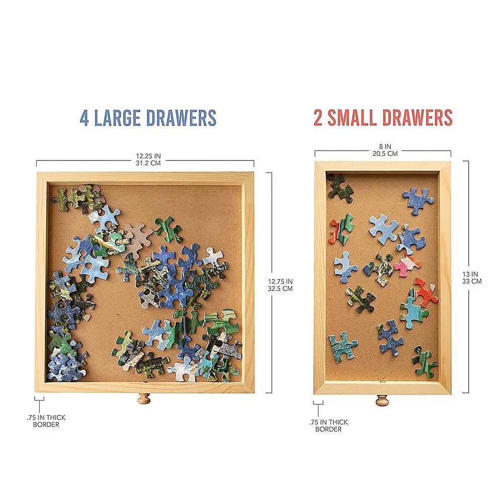 1500 Piece Rotating Wooden Jigsaw Puzzle Table 6 Drawers Board Wholesale Hub