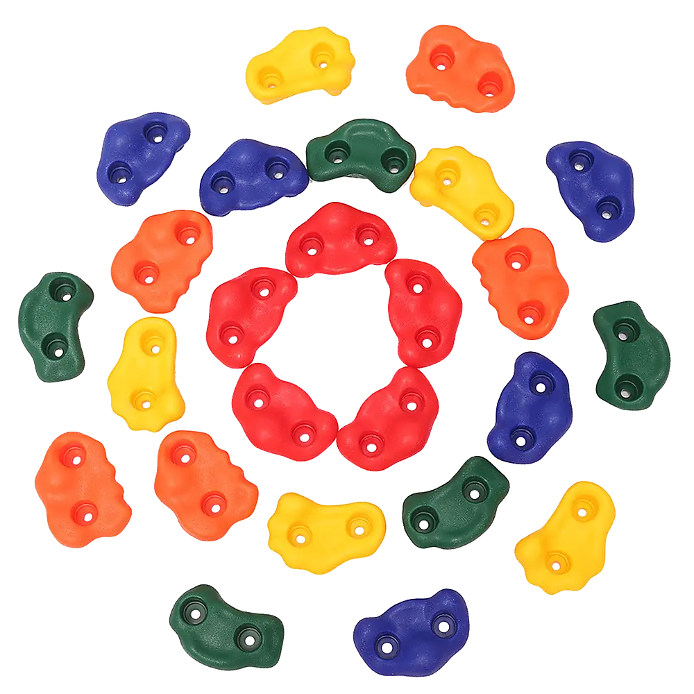 Jungle Gym Rock Climbing Holds Kids Wall Mounting Hardware Knotted Rope 25 Handles Playground Wholesale Hub