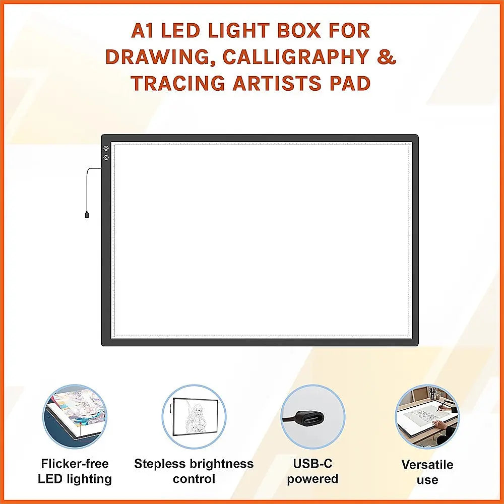 A1 LED Light Box for Drawing, Calligraphy & Tracing Artists Pad Wholesale Hub