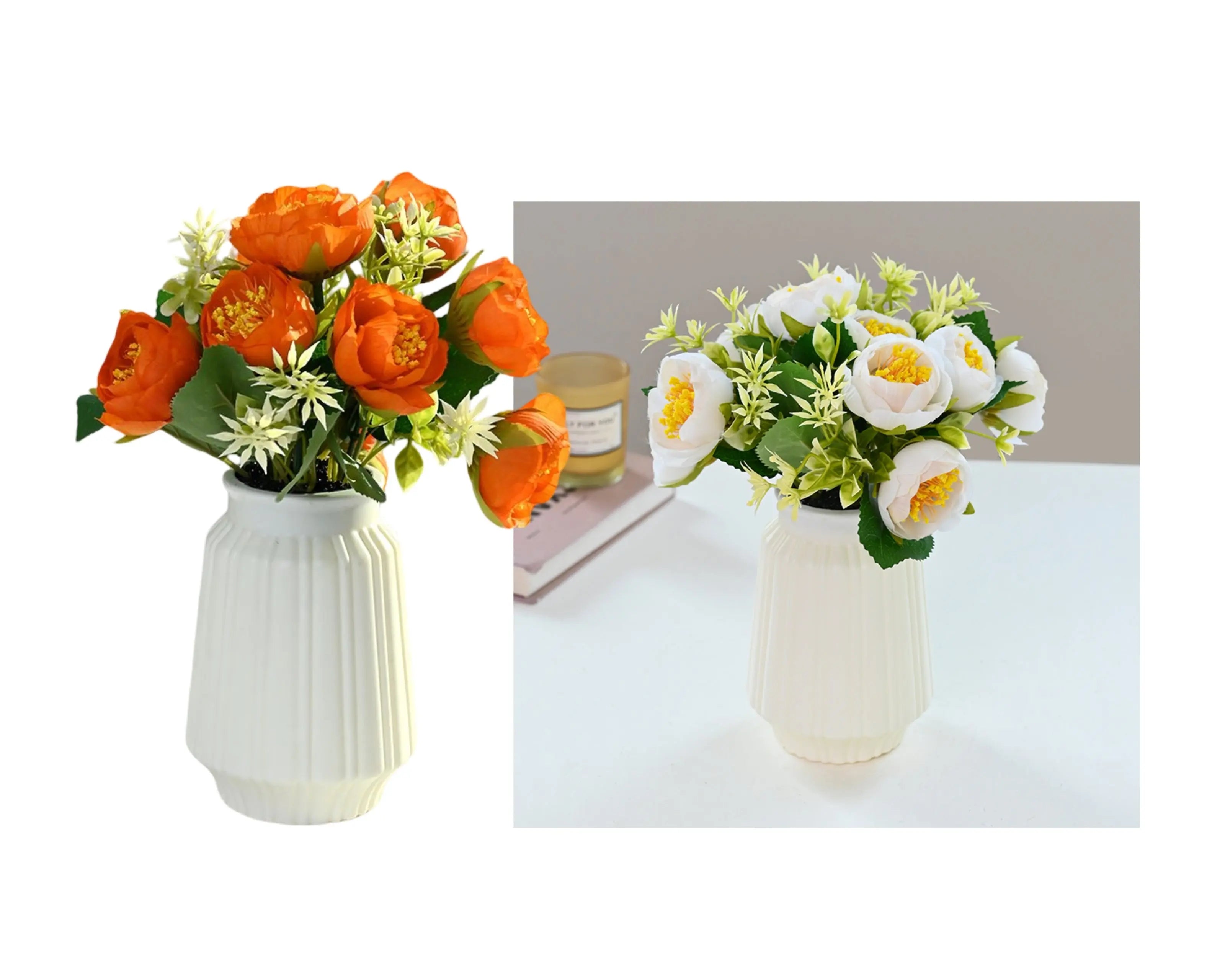 bulk 8 Artificial Peony Pot Assort 20cm Wholesale Hub
