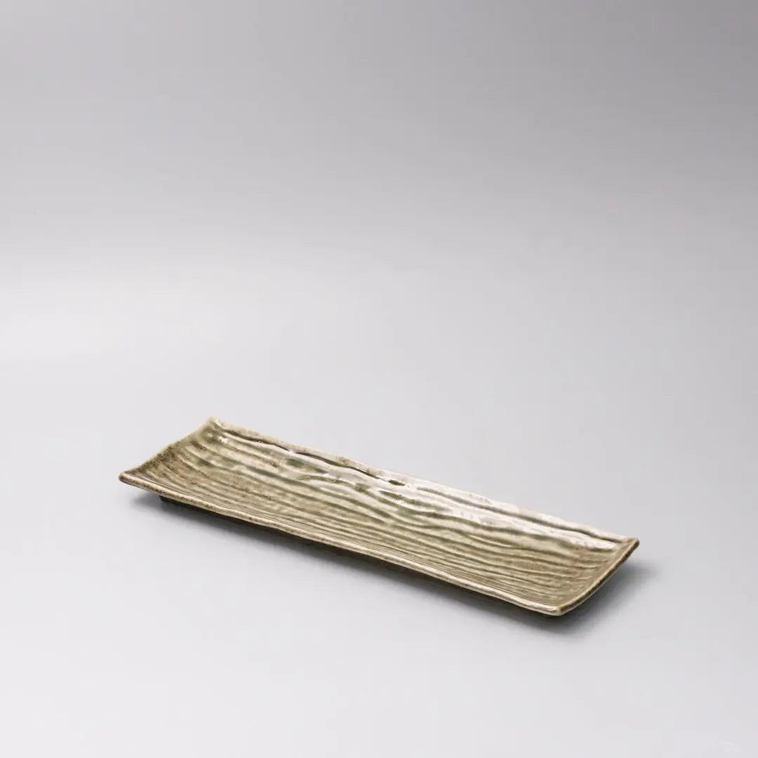 Plate Rectangular 33x10cm Sage Glaze Wholesale Hub