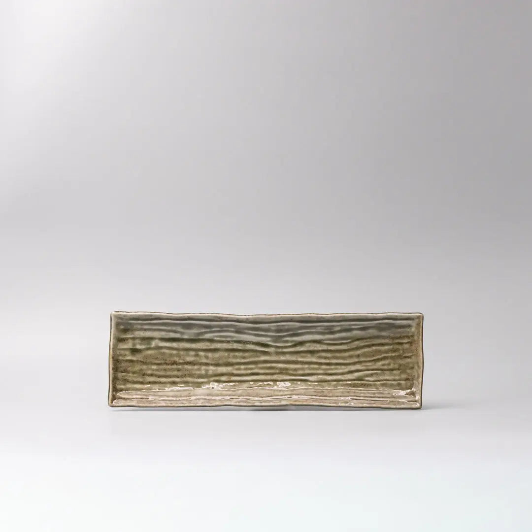 Plate Rectangular 33x10cm Sage Glaze Wholesale Hub