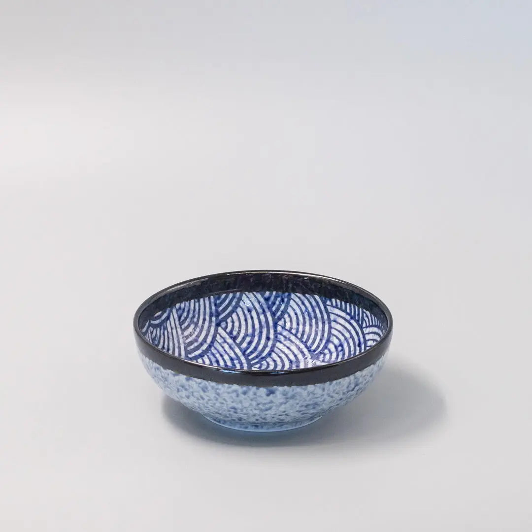 Bowl 17cm Blue Wave Design Wholesale Hub