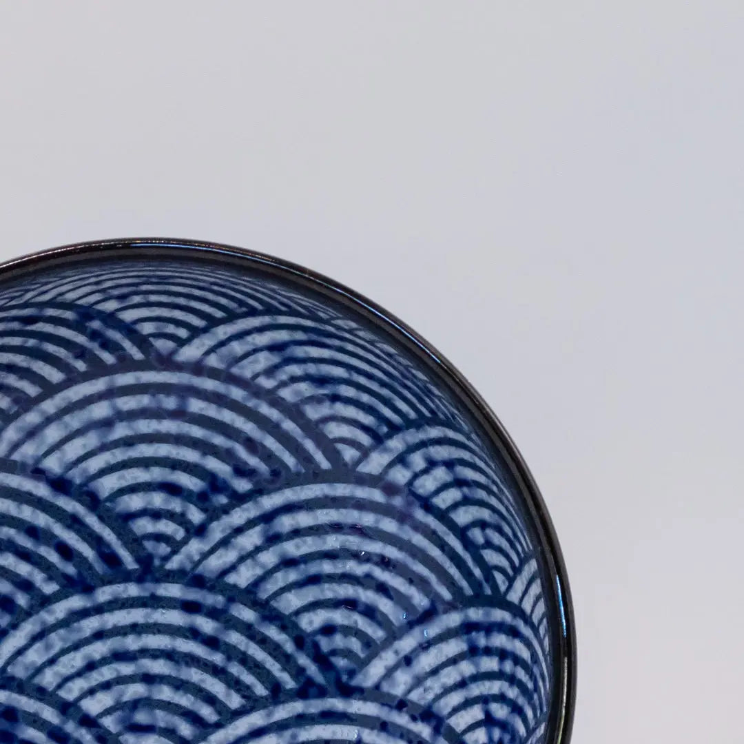 Bowl 17cm Blue Wave Design Wholesale Hub