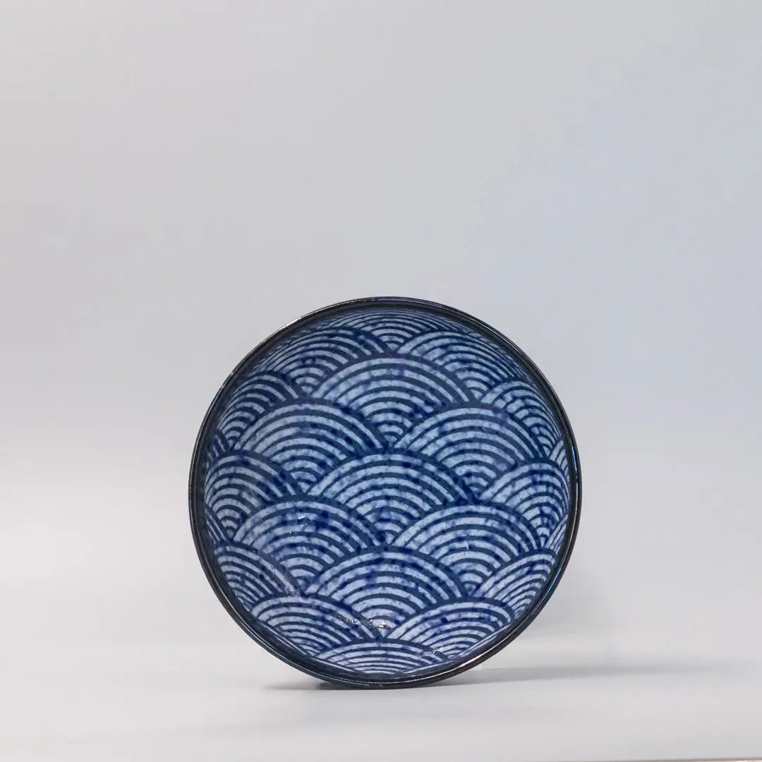 Bowl 17cm Blue Wave Design Wholesale Hub