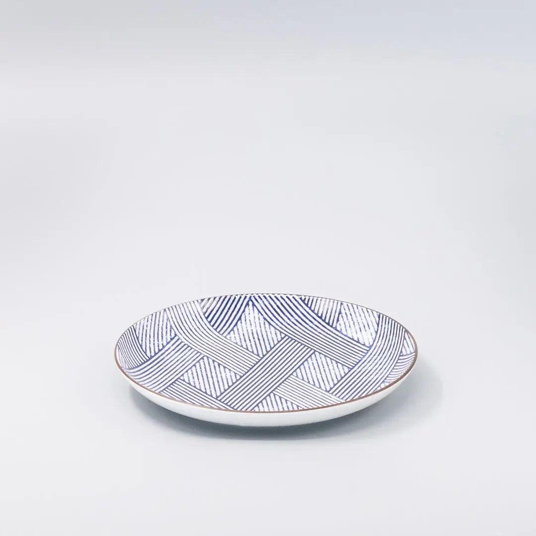 Plate 18cm Thatched Navy Design Wholesale Hub