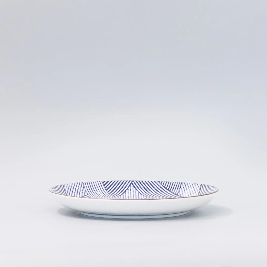 Plate 18cm Thatched Navy Design Wholesale Hub