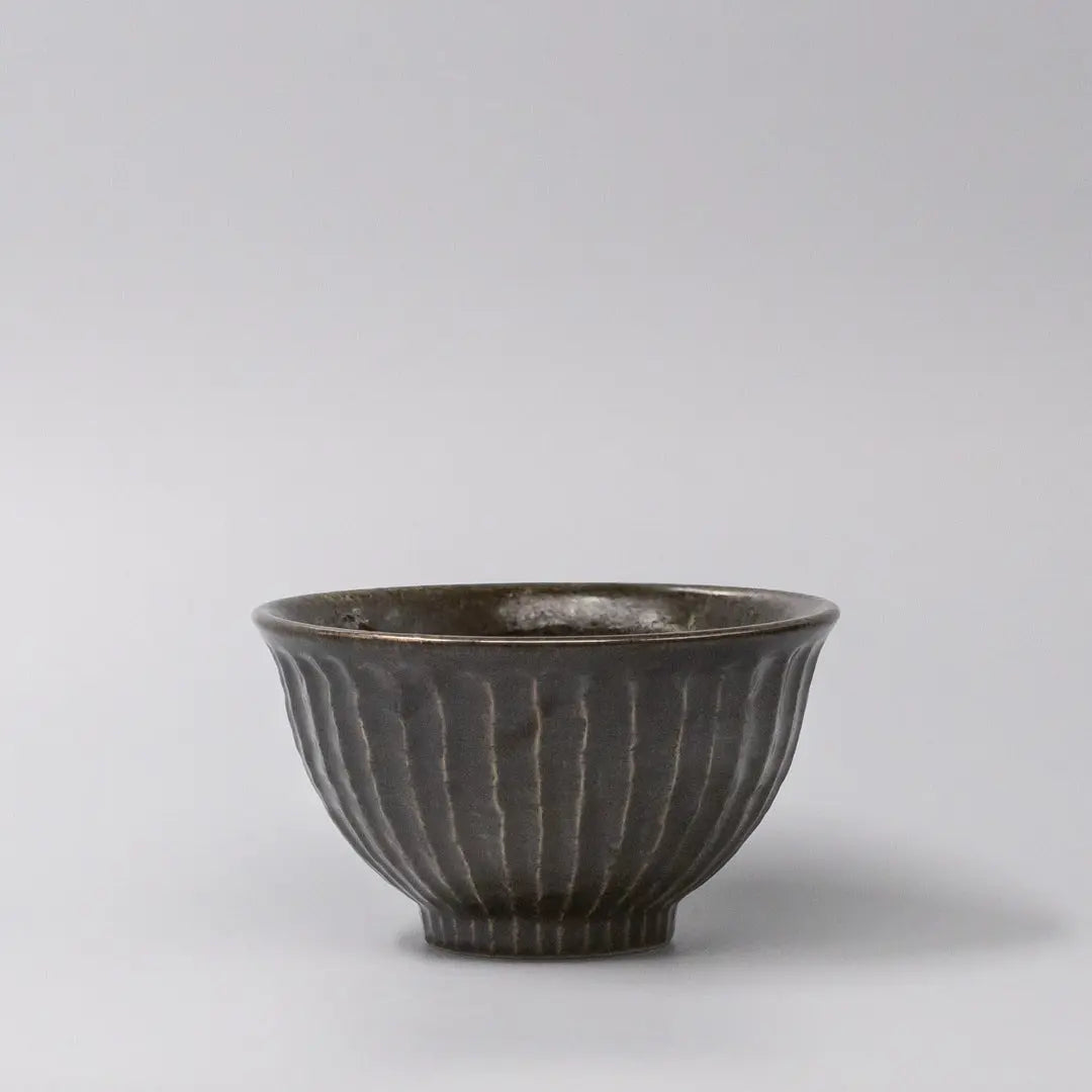 Bowl 15.5cm Shinogi Moss Black Glaze Wholesale Hub