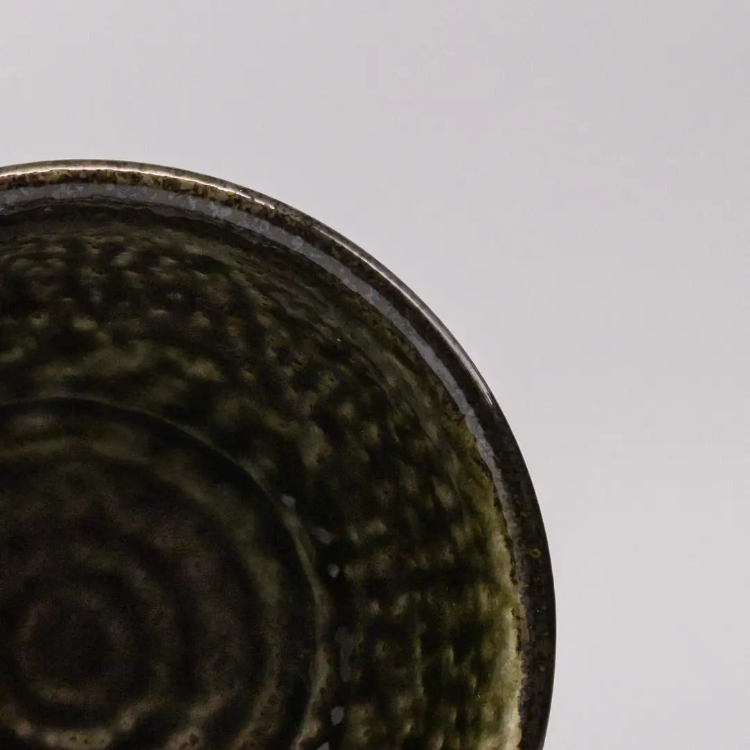 Bowl 18cm Shinogi Moss Black Glaze Wholesale Hub
